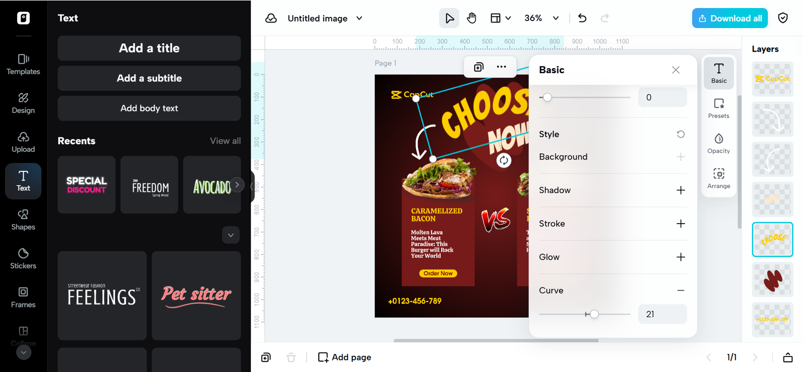 AI-Generated Videos with Curved Text