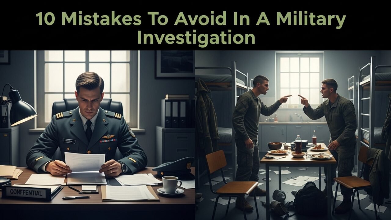 10 Mistakes To Avoid In A Military Investigation