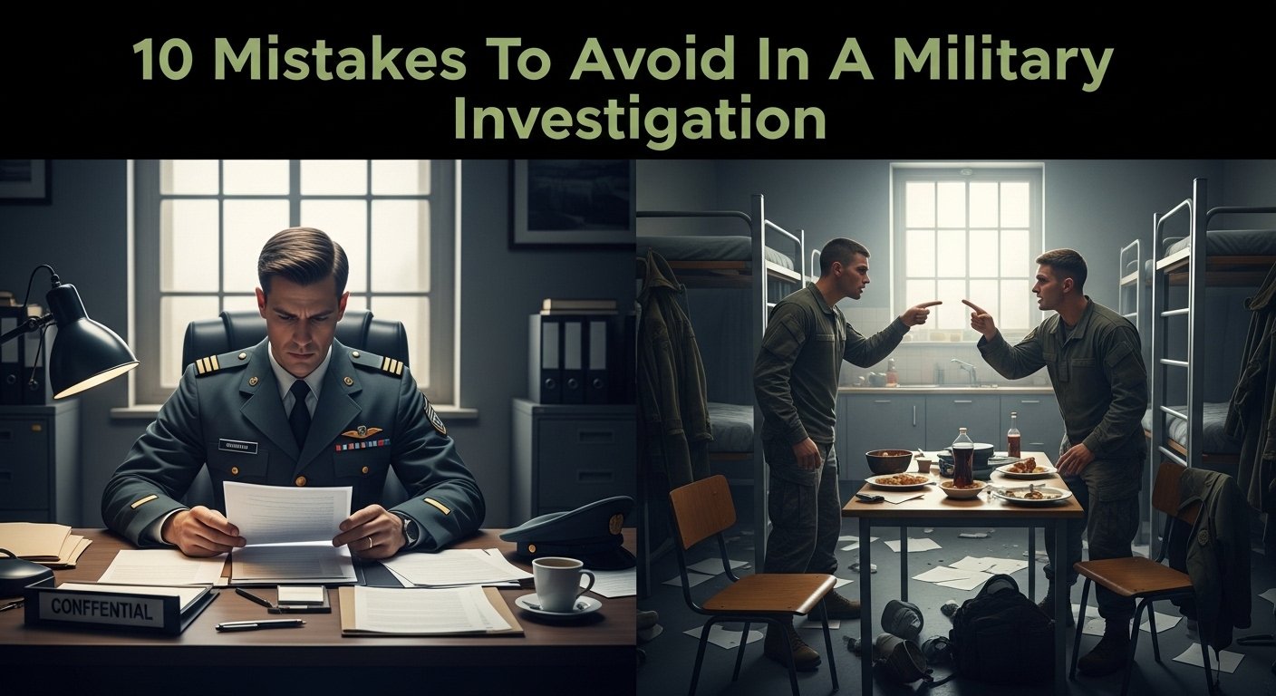 10 Mistakes To Avoid In A Military Investigation